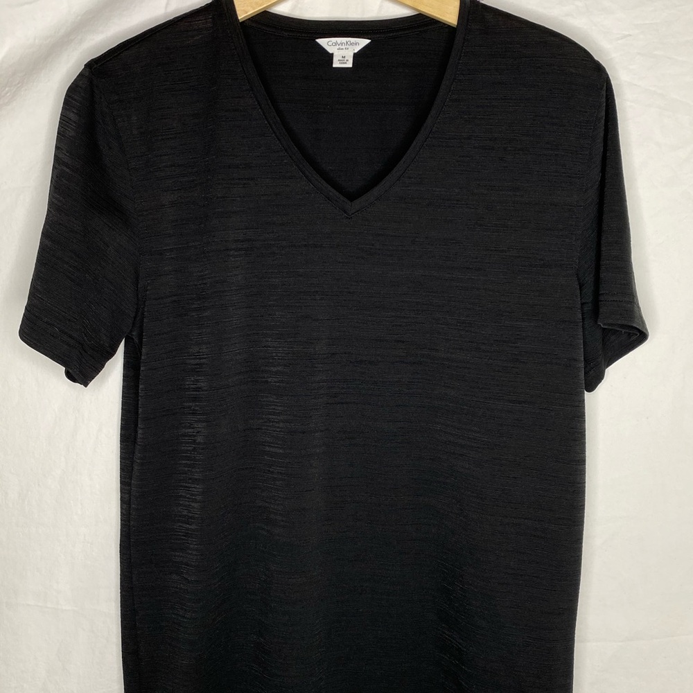 Calvin Klein Stretch Slim Fit V Neck Dress Shirt